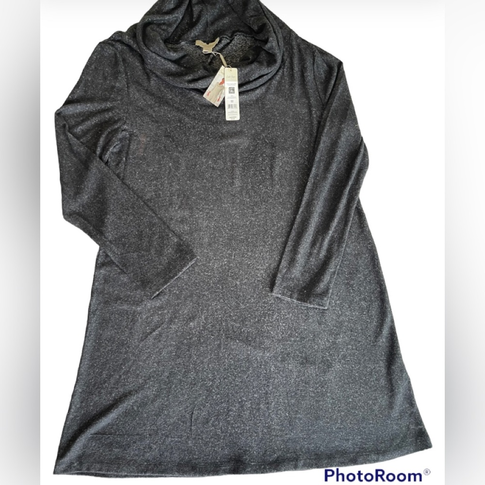 Charlie Paige Knit Tunic Dress heather gray